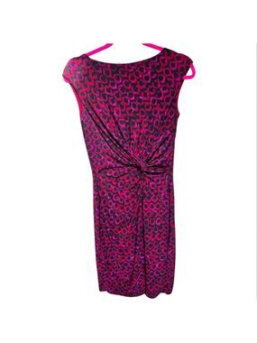 Lauren Ralph Lauren Pink and Black Midi Dress